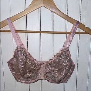 Whimsy Unlined Bra Pink Size 34DDD